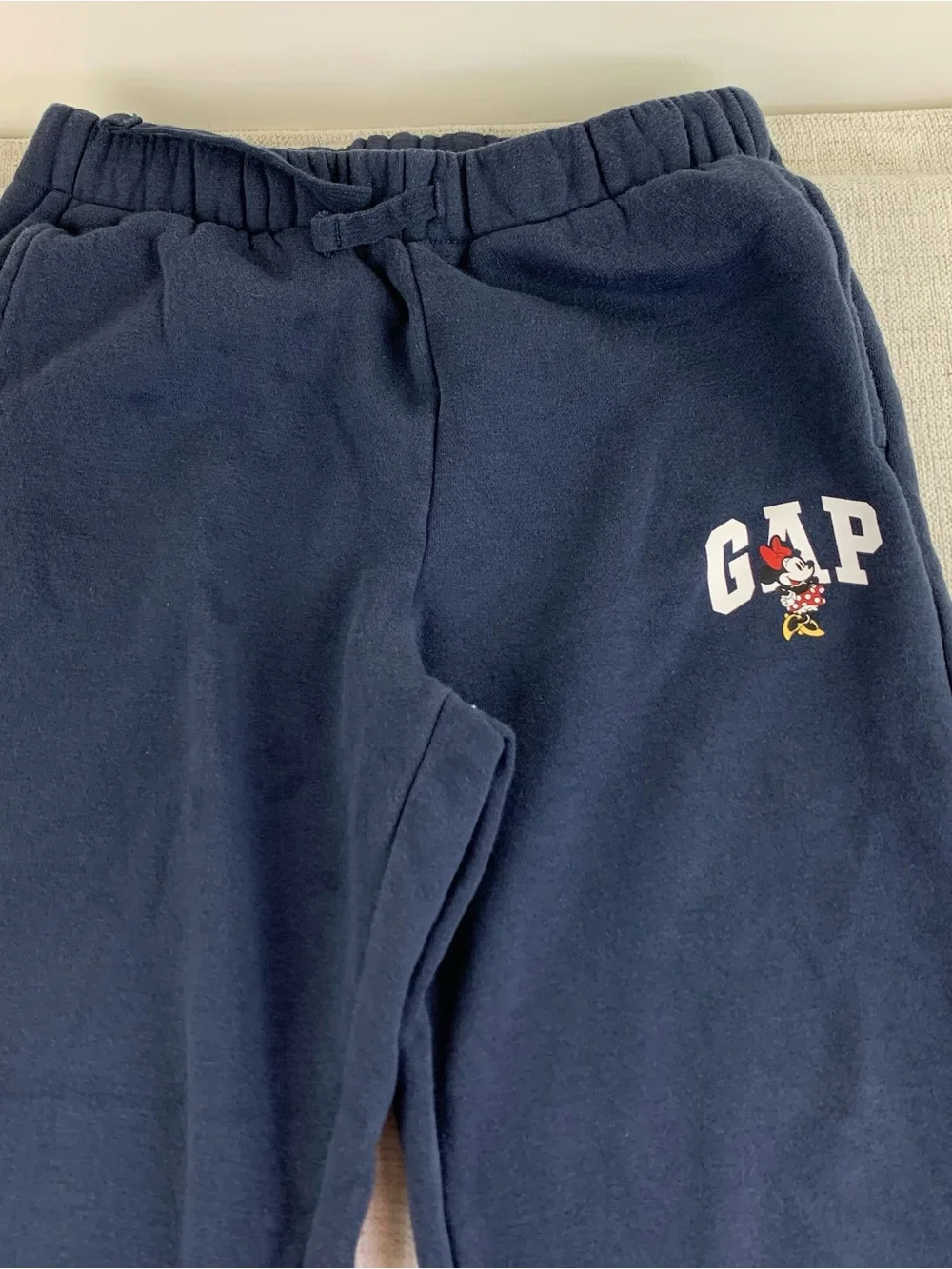 GAP x Disney girl's Dark Navy Minnie Mouse Fleece Joggers sweatpants